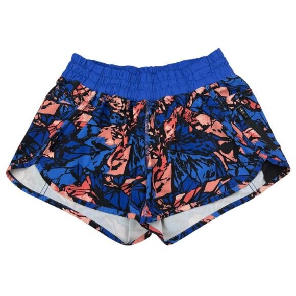 LULULEMON Tracker Short IV Size 6 Paint Storm Harbor Blue Multi - Picture 3 of 8